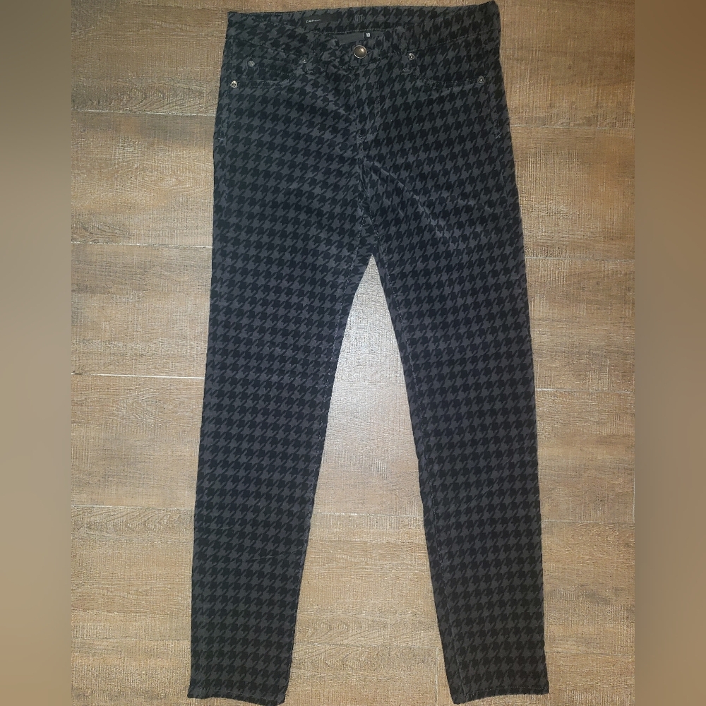 Stylish Black Houndstooth Women's Pants